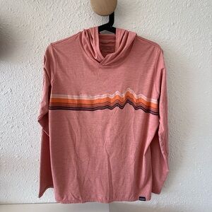 Patagonia Pink and Orange Cowl Neck Sweatshirt